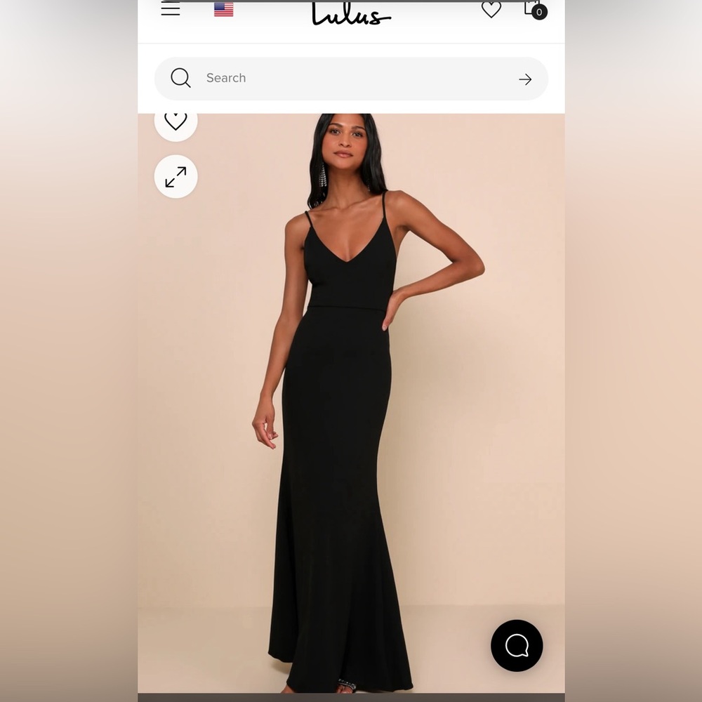 Lulu’s infinite glory black maxi dress women’s XL extra large